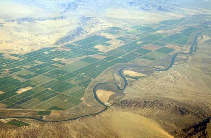 Aerial view of California’s Imperial Valley