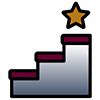 DRIHomePageIcons3 Icon of three steps with a star at the top.