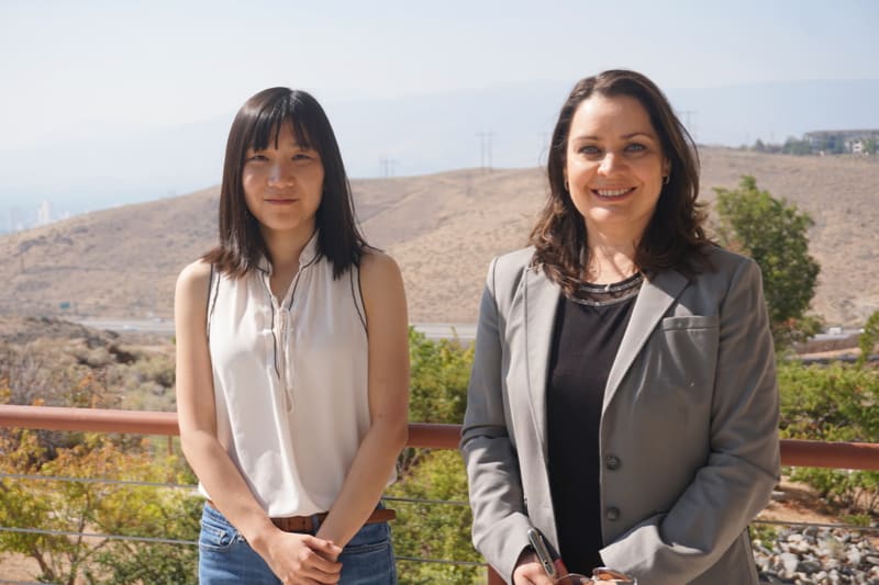 Yi Zhang (left) and Vera Samburova (right) on DRI's Reno Campus.