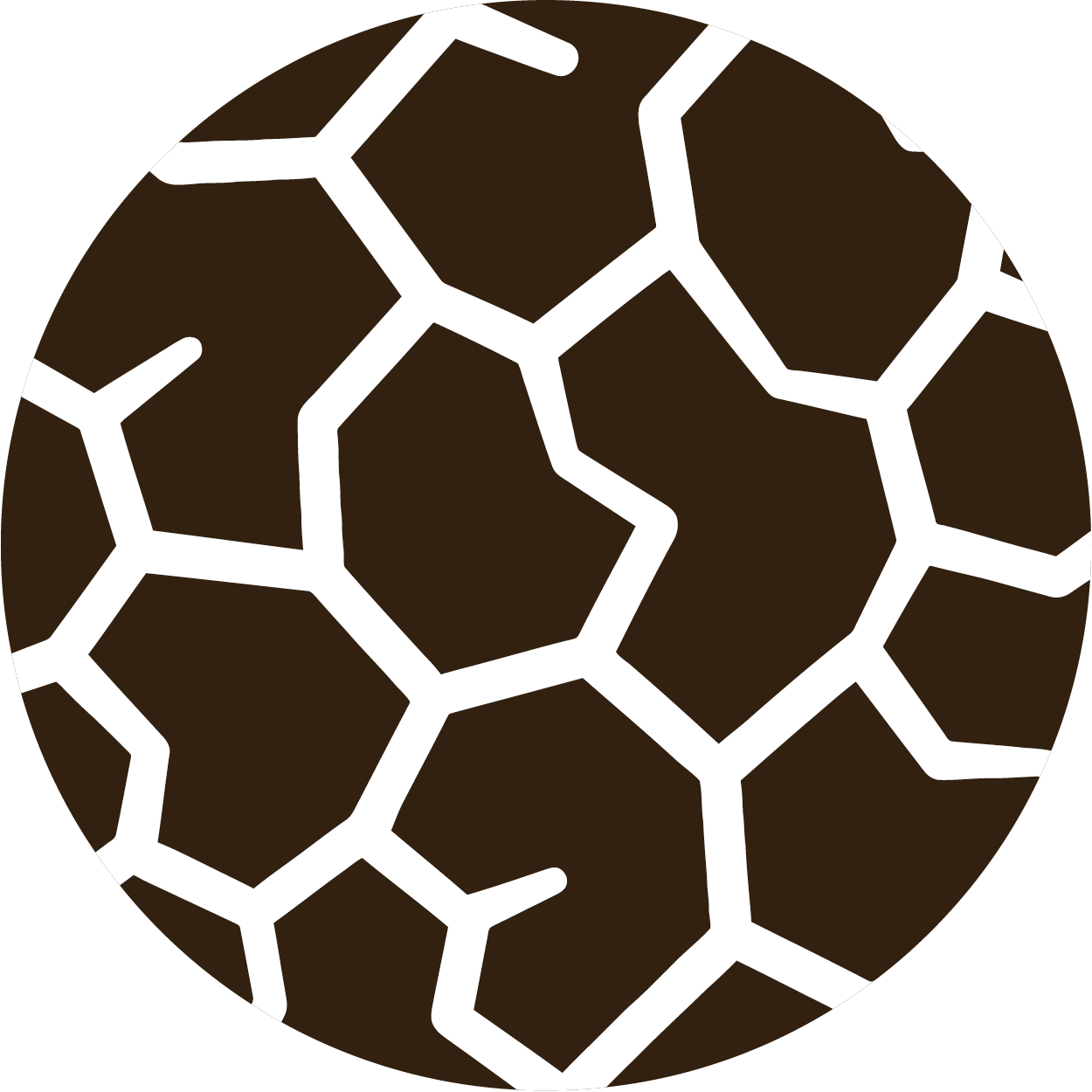 Brown icon with a illustration of cracked and dry soil