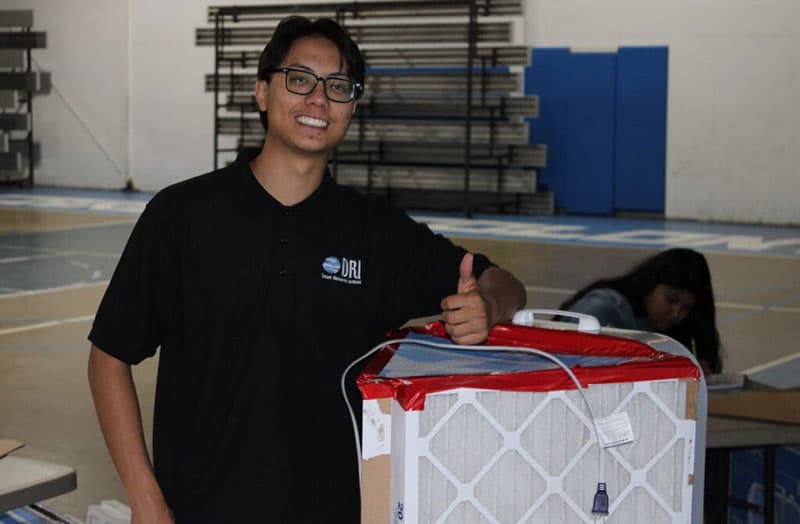 Piercen Nguyen at air filtration workshop