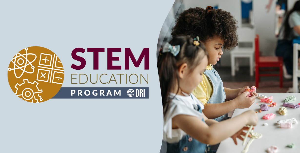 Spring 2025 PD Website Headers – ECLIP STEM Education Program Logo with an image of children with a STEM activity.