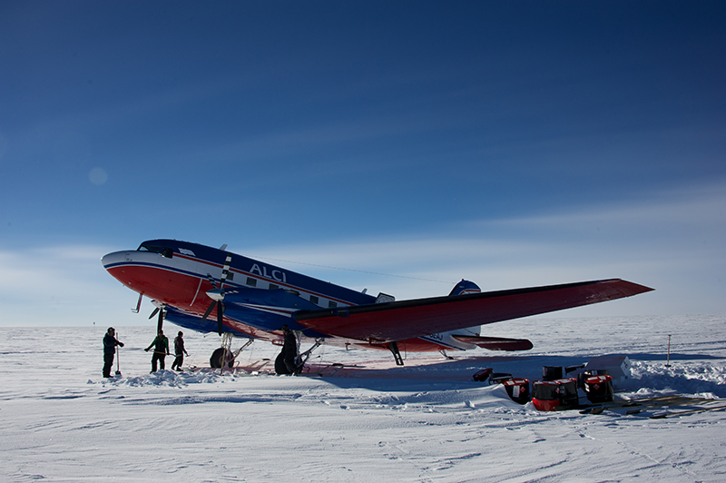 Ski plane in East Antarctica.