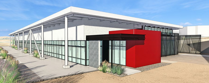 Screenshot Rendering of the building from the corner.