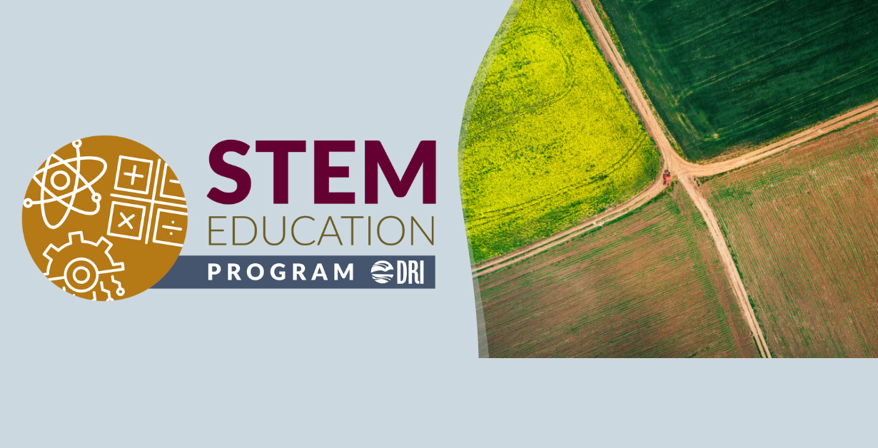Spring 2025 PD Website Headers – STEAM Conference STEM Education Program Logo with an image of agriculture fields.