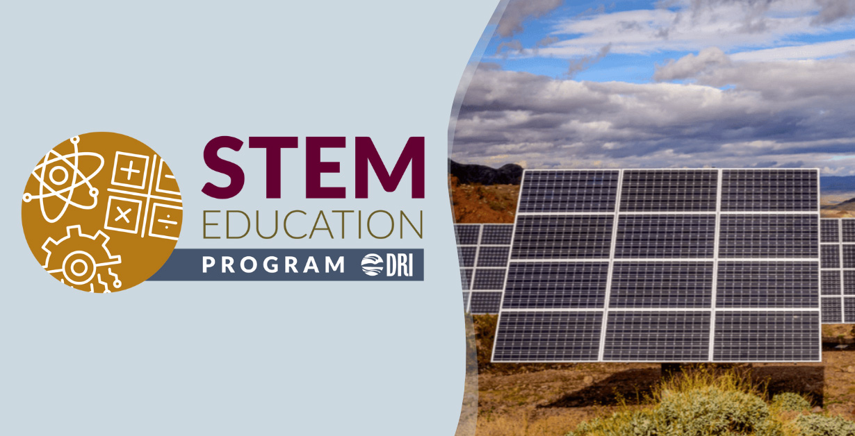 2024-2025 PD Website Headers – Solar Energy Intro STEM Education Program with an image of solar panels in a field.