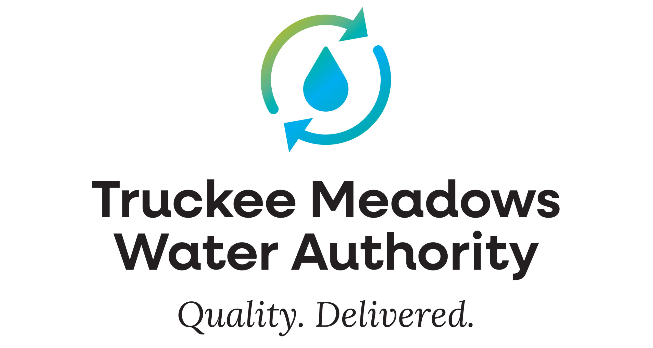 Truckee Meadows Water Authority Logo with the tagline Quality Delivered and a water droplet image.