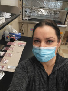 Vera Samburova in the lab