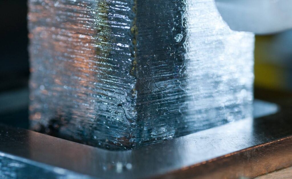 Block of ice melting.