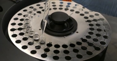 equipment in the water analysis lab